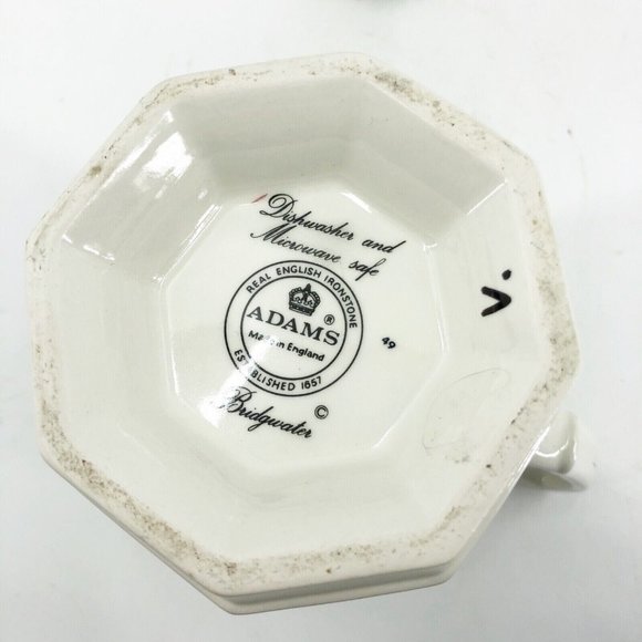 Adams Bridgwater English Ironstone Coffee Pot with Lid from England 9.5 x 8.5 - Picture 10 of 14